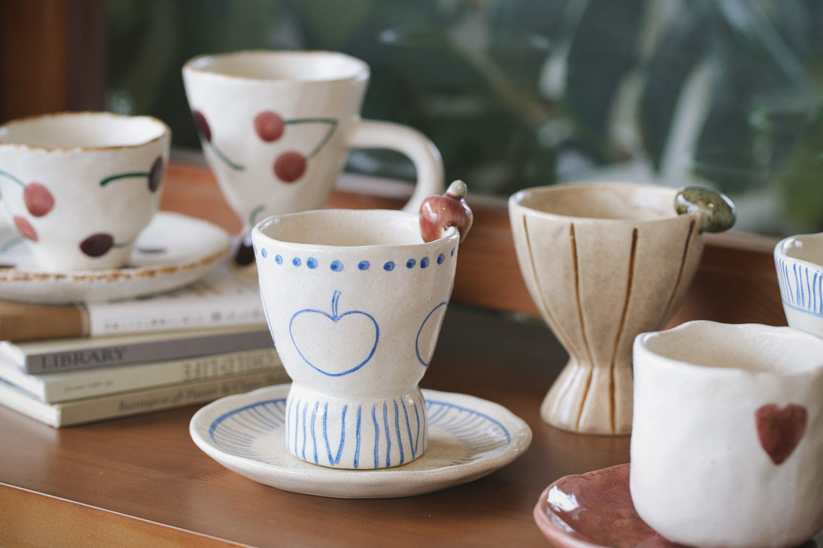 Japanese handmade apple ceramic tableware