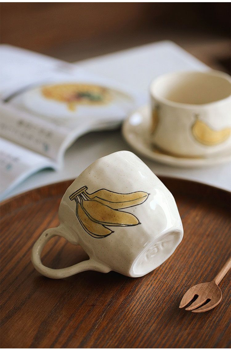 Handmade banana mug plate