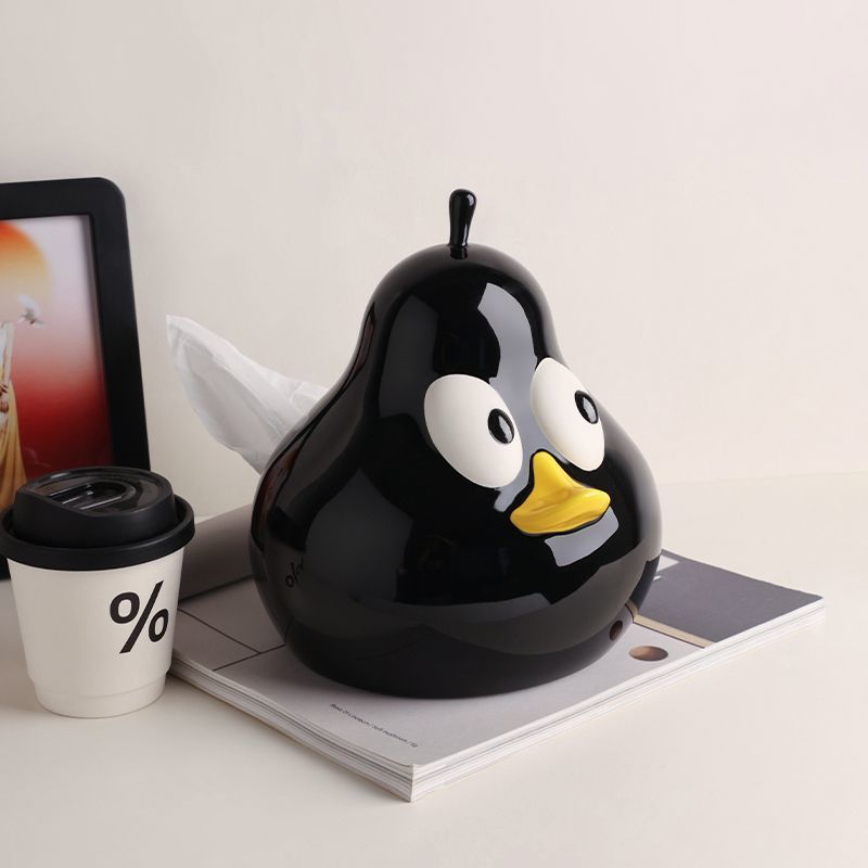 Cute Take Time Duck Pear Ceramic Tissue box