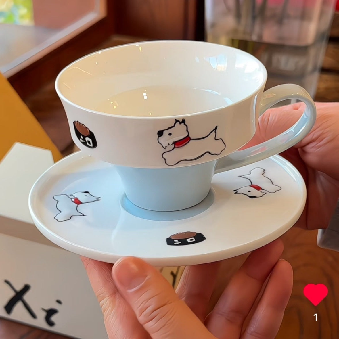 West Highland White Terrier Coffee Cup and Saucer