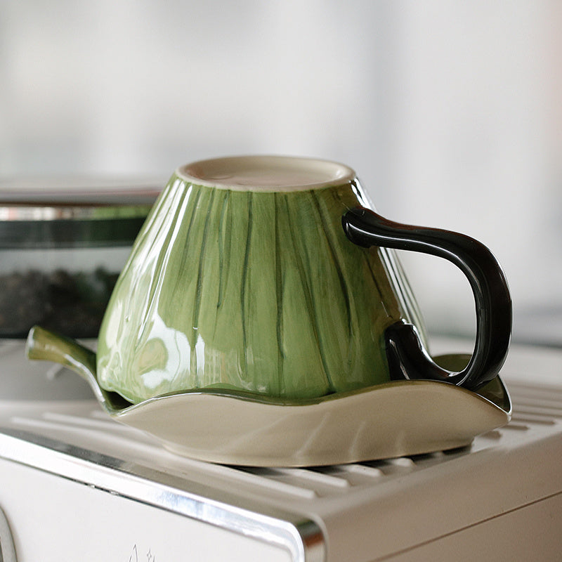 Fresh Lotus Coffee Cup and Saucer Set