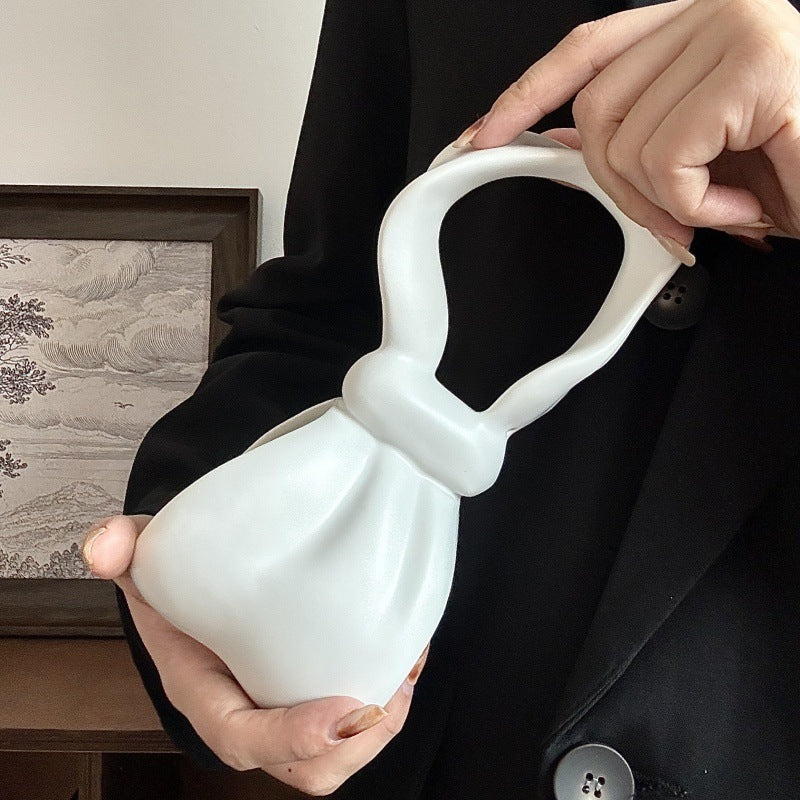 3D Bow Handle Mug Coffee Cup