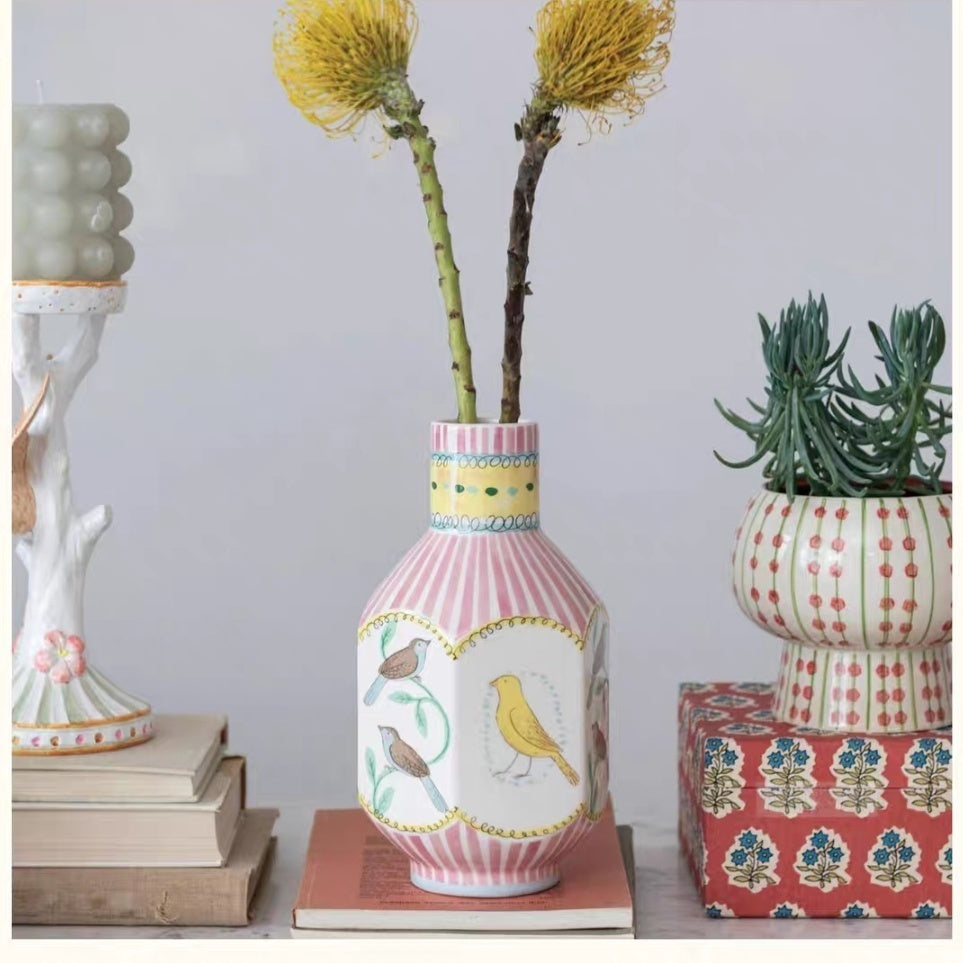 The Nightingale Song Ceramic Vase