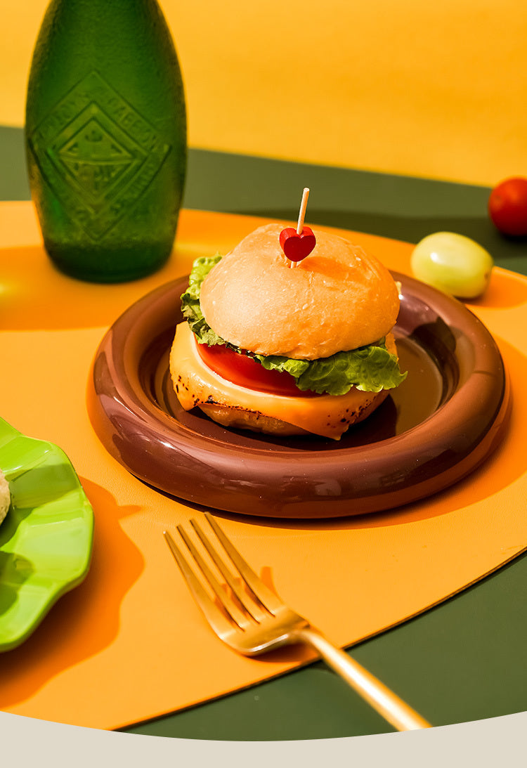 Hamburger ceramic tableware set