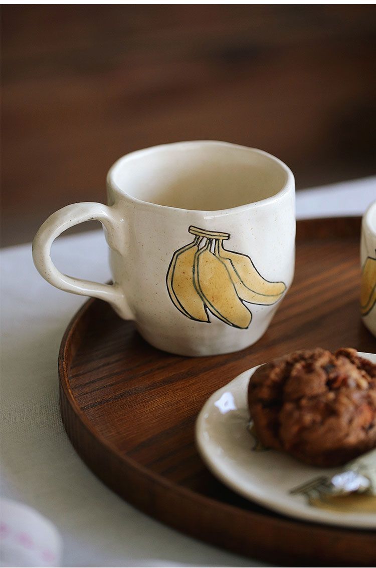 Handmade banana mug plate