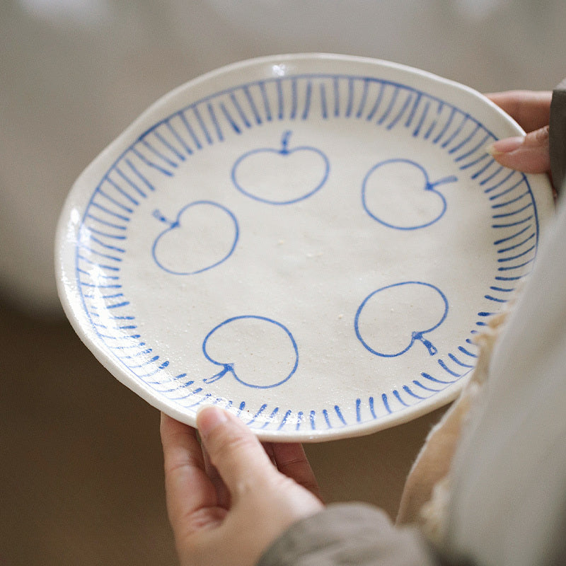 Japanese handmade apple ceramic tableware