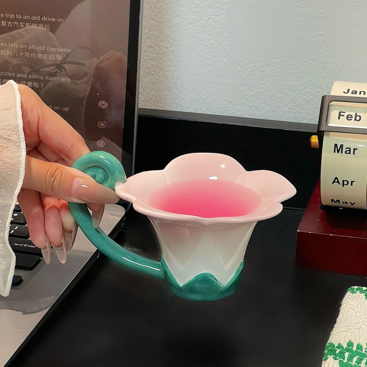 Creative morning glory mugs, espresso cups