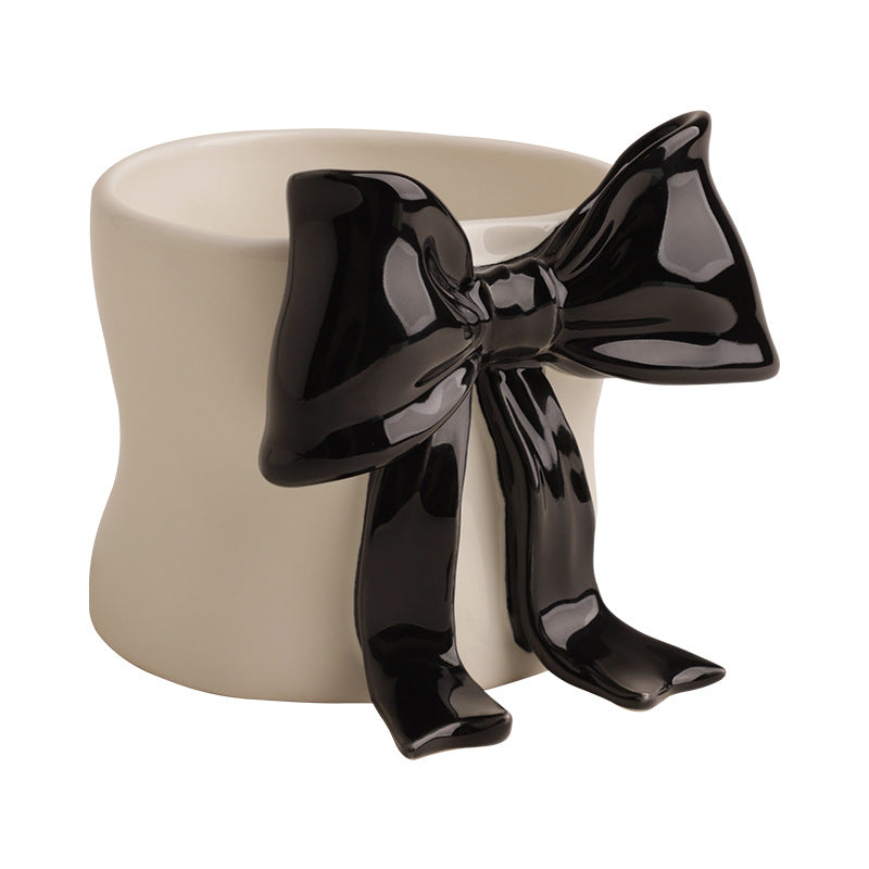 Creative bow ceramic mugs,3D bow mugs, coffee cups