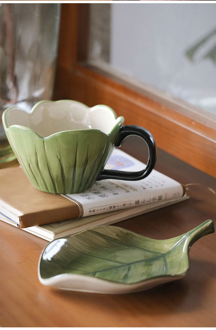 Fresh Lotus Coffee Cup and Saucer Set
