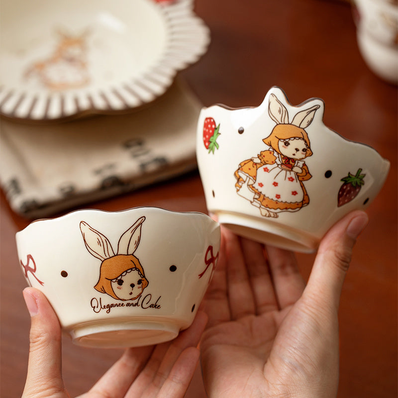 Strawberry Rabbit ceramic tableware