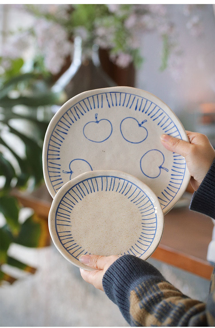 Japanese handmade apple ceramic tableware