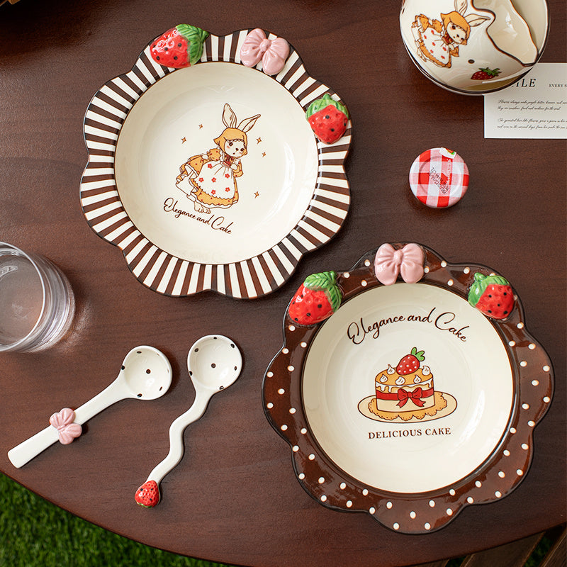 Strawberry Rabbit ceramic tableware