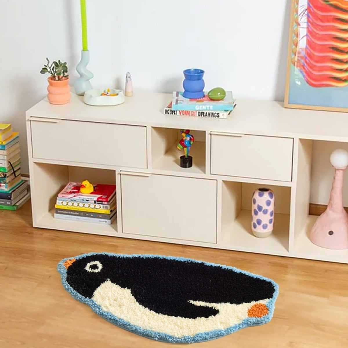 Cartoon penguin Polaris carpet