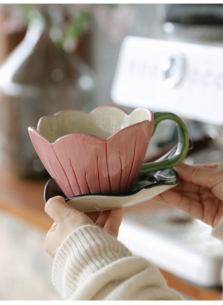 Fresh Lotus Coffee Cup and Saucer Set