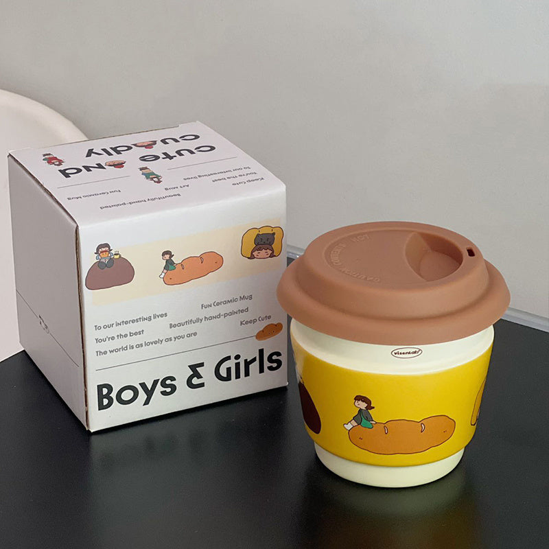 Dopamine Coffee Cup Portable Lid