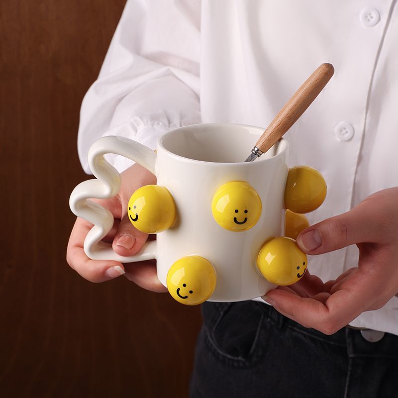 Smiley Face Mug Ceramic