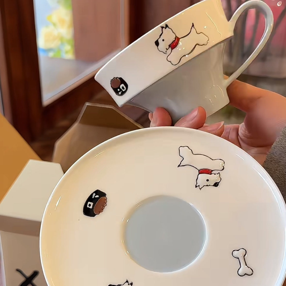 West Highland White Terrier Coffee Cup and Saucer
