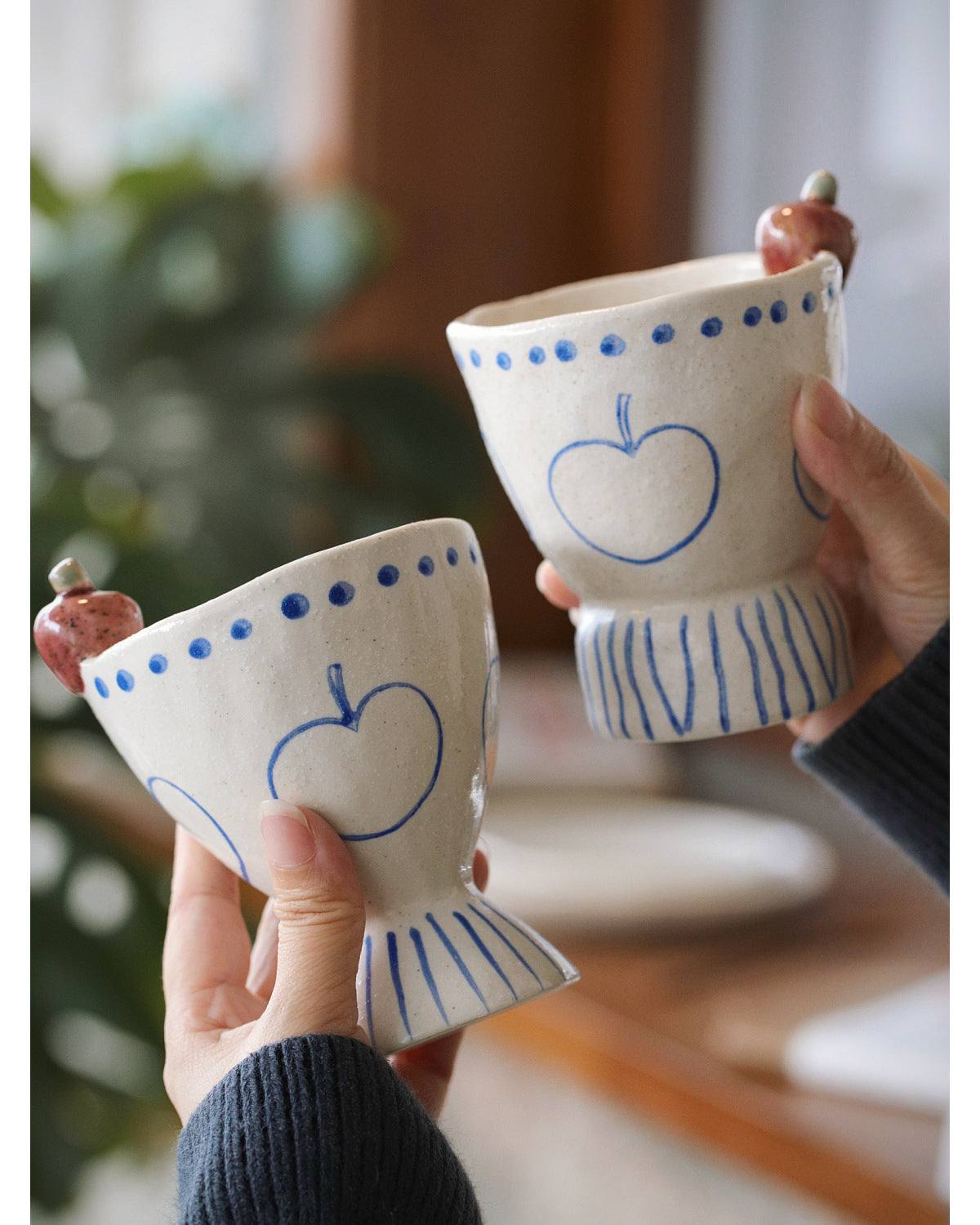 Japanese handmade apple ceramic tableware
