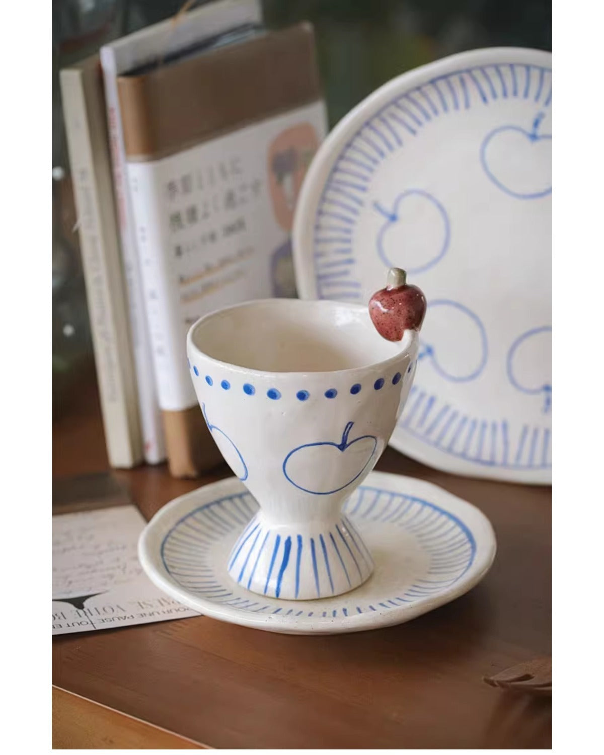 Japanese handmade apple ceramic tableware