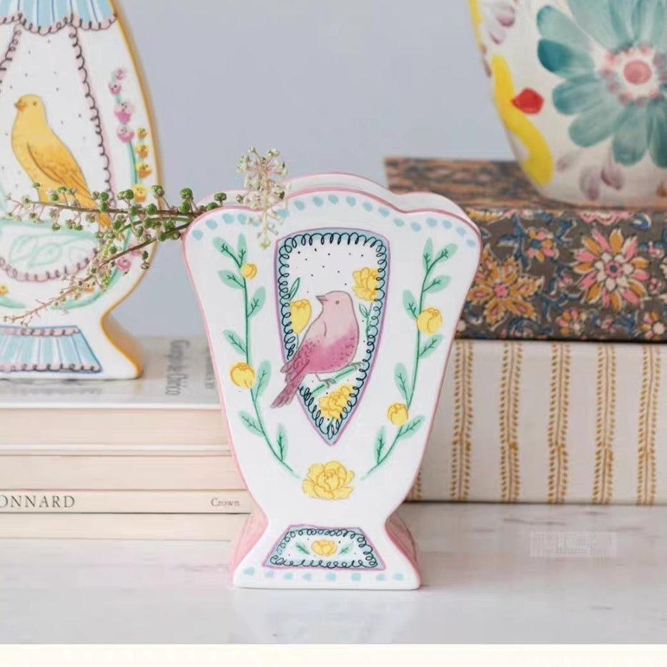 The Nightingale Song Ceramic Vase