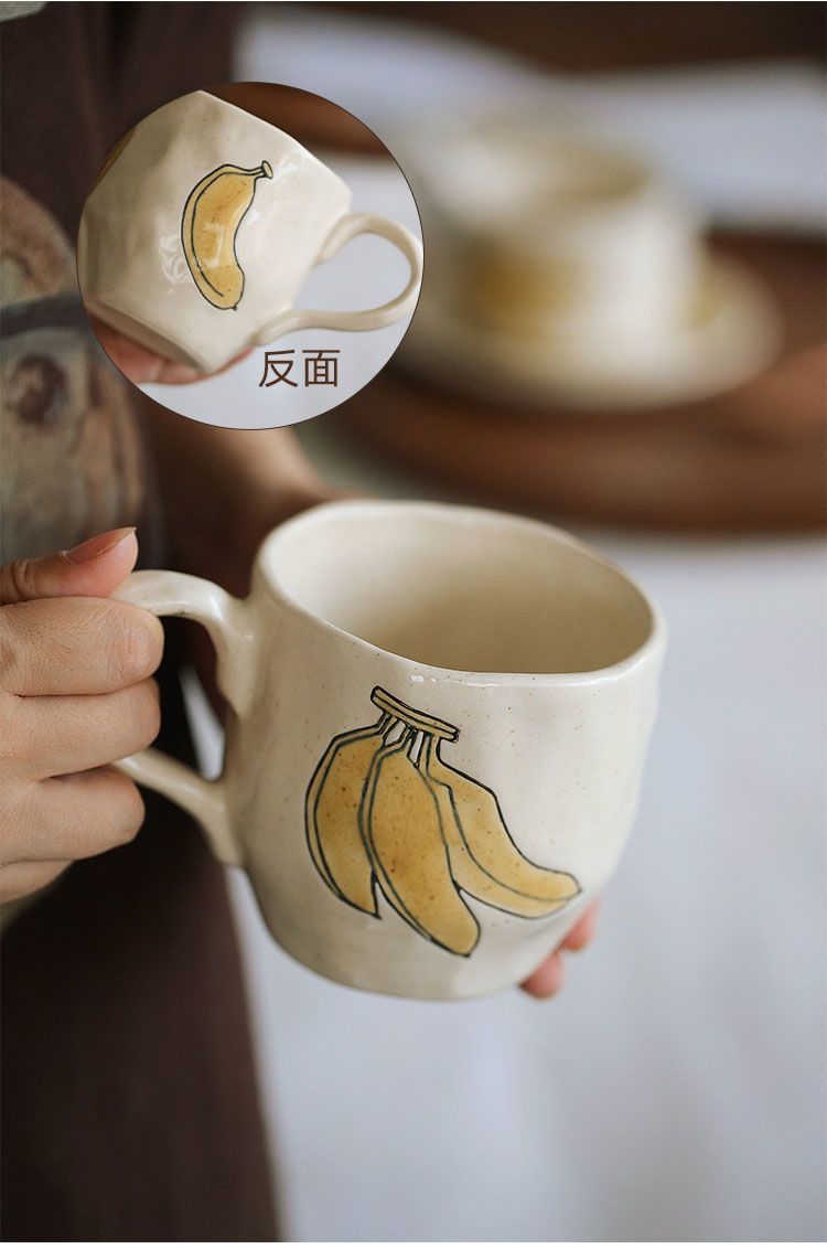 Handmade banana mug plate