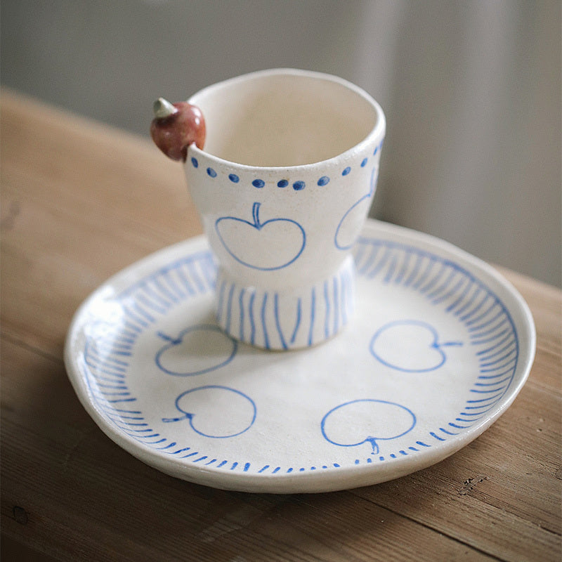 Japanese handmade apple ceramic tableware