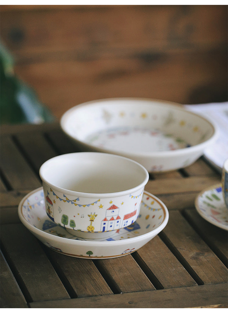 Fairy tale Town Circus Ceramic tableware