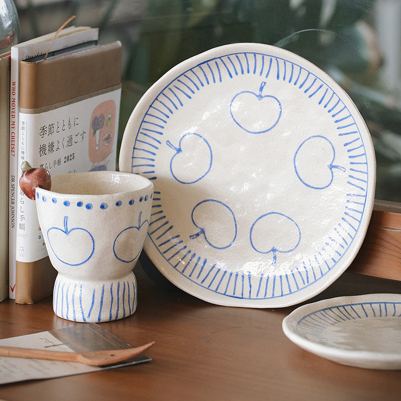 Japanese handmade apple ceramic tableware