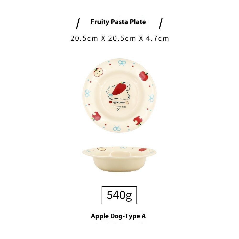 Cute Cartoon Animal Pasta Plate