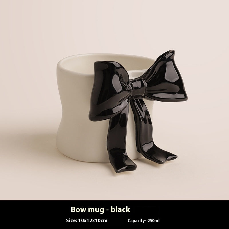 Creative bow ceramic mugs,3D bow mugs, coffee cups