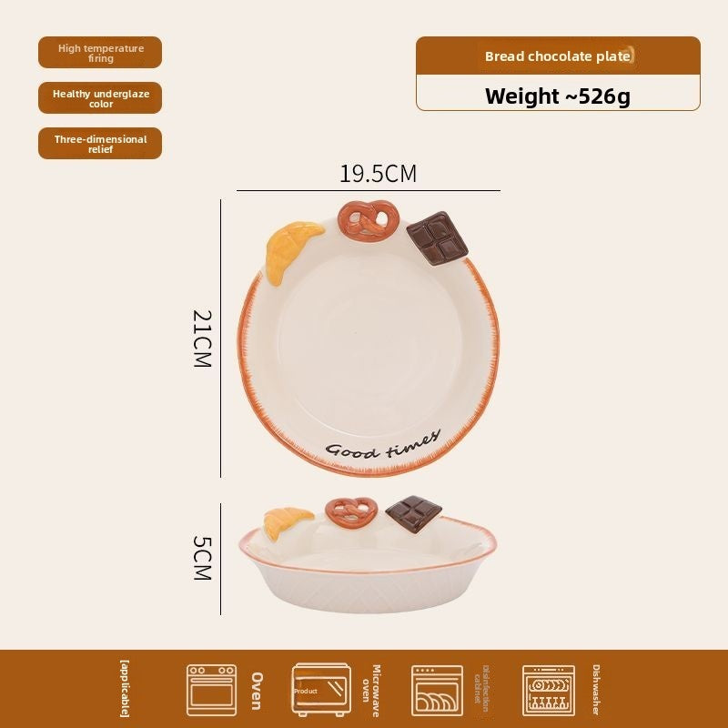 Creative Handmade Bread Ceramic Tableware