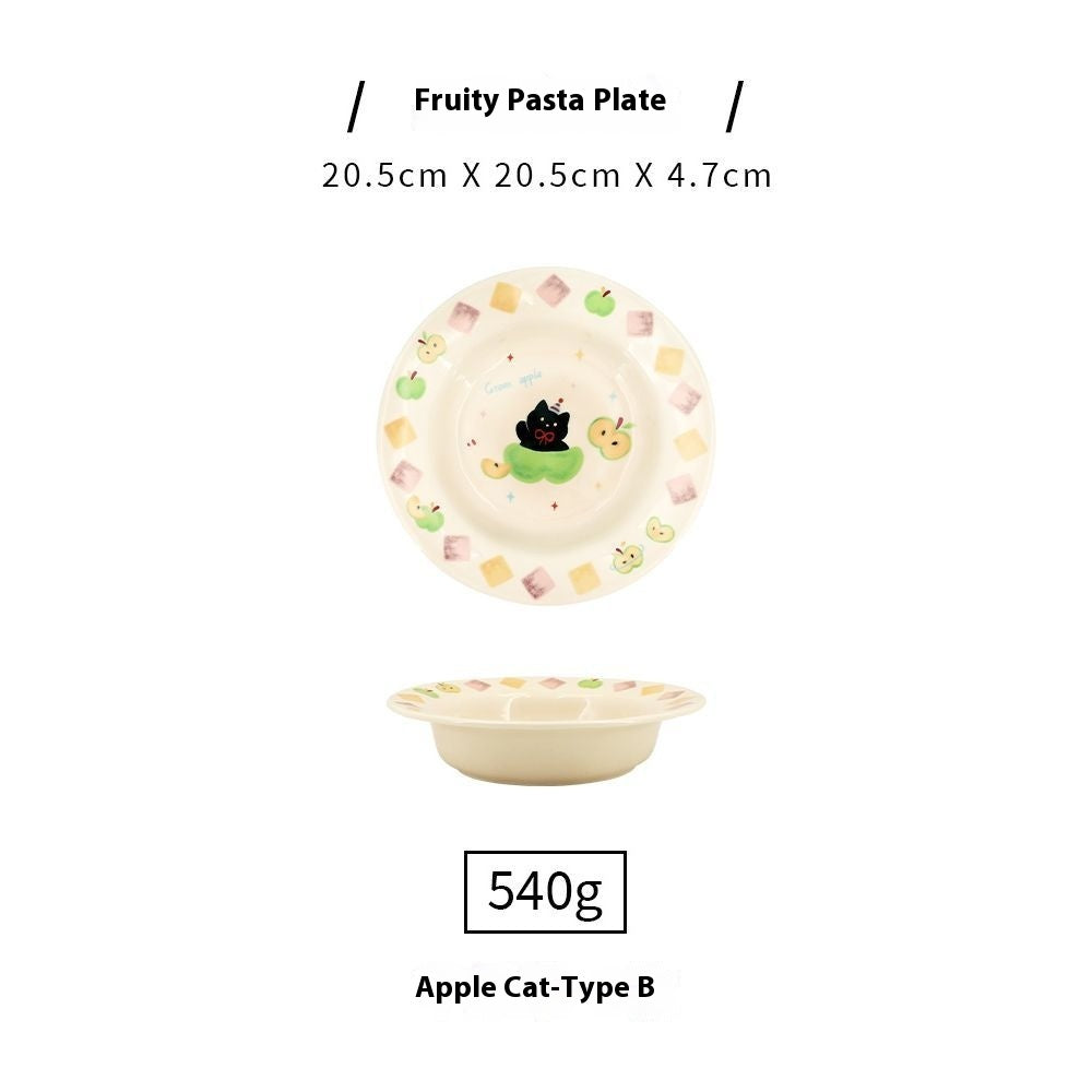 Cute Cartoon Animal Pasta Plate