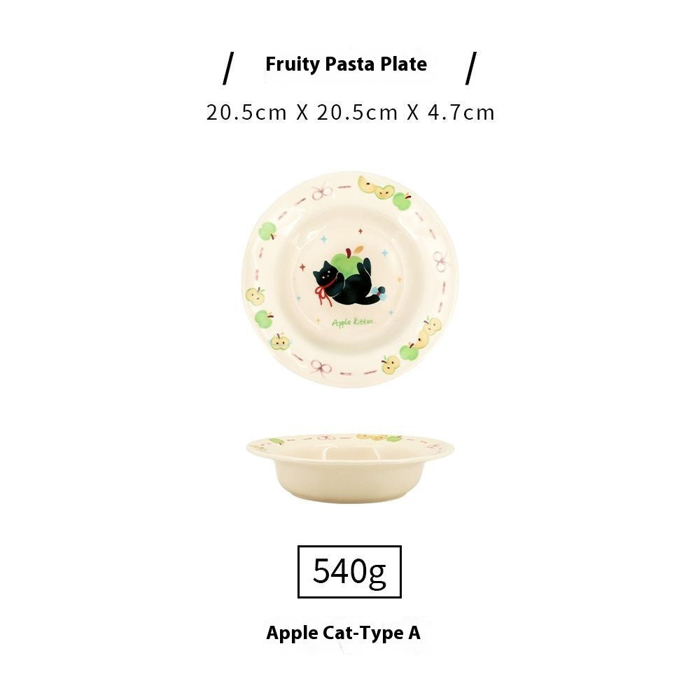 Cute Cartoon Animal Pasta Plate