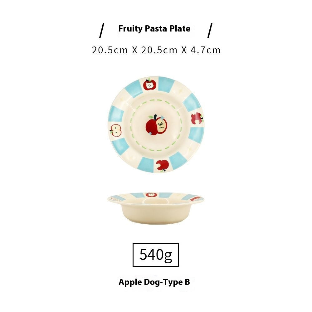 Cute Cartoon Animal Pasta Plate