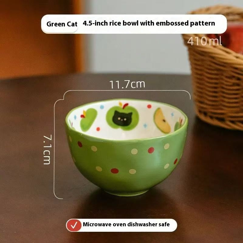 Green Cat Ceramic Tableware