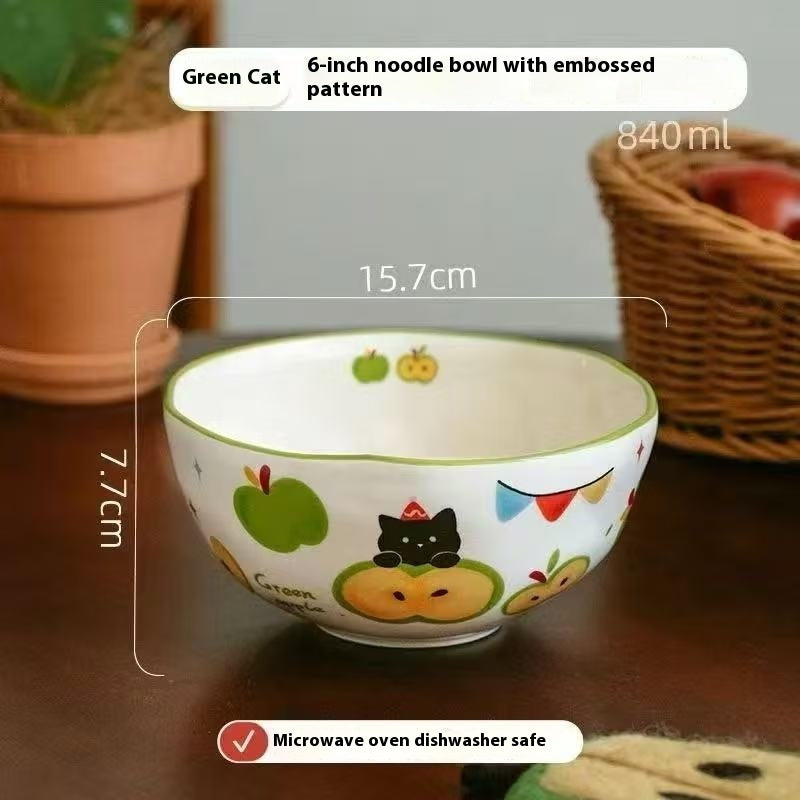 Green Cat Ceramic Tableware