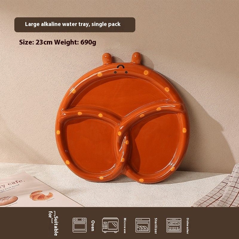 Creative Pretzel bread ceramic partition plate
