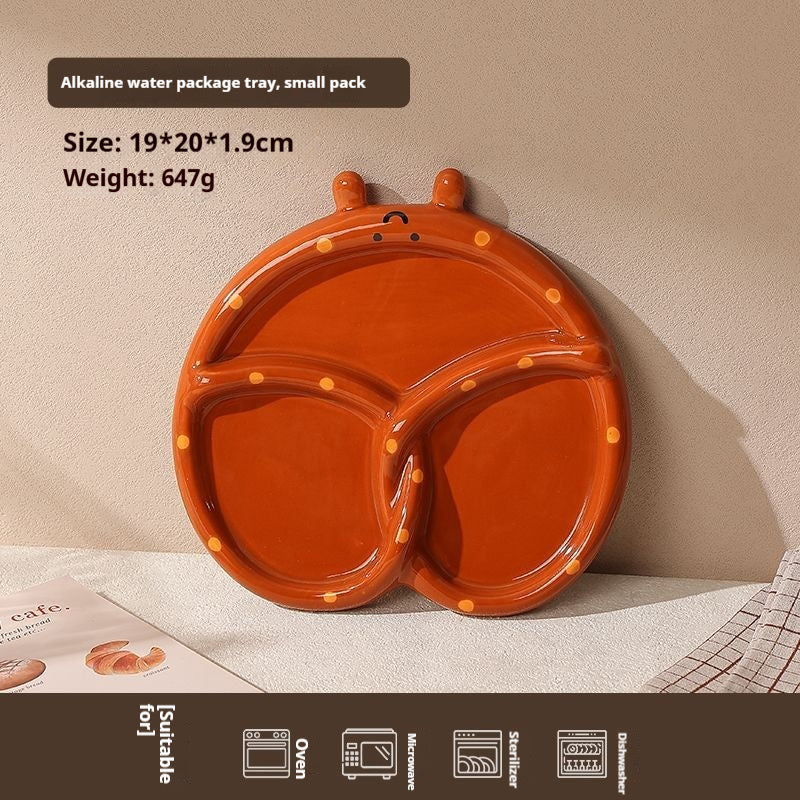 Creative Pretzel bread ceramic partition plate