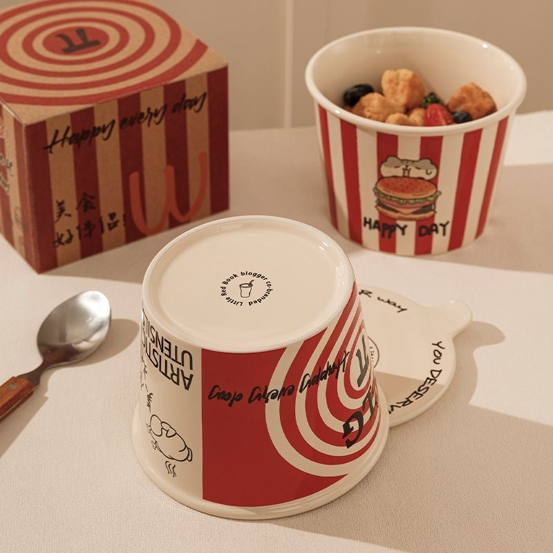 Creative McDonald's ceramic chicken wing bowl