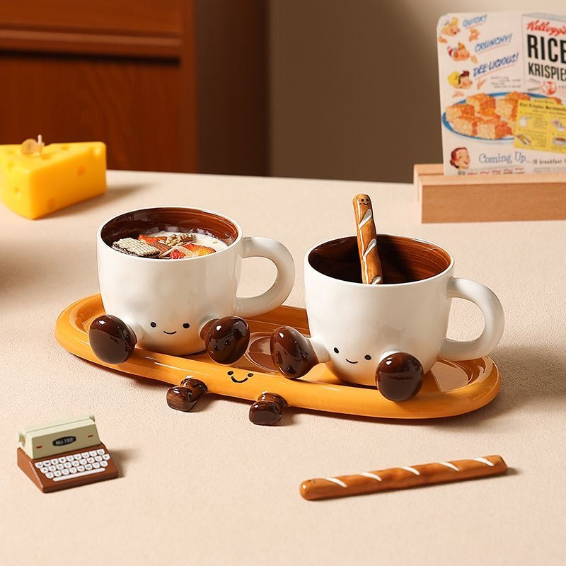 Bread doll mug plate + bread mixer