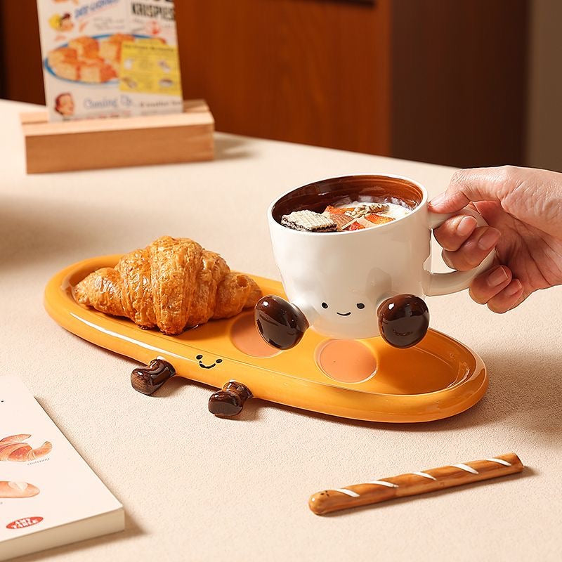 Bread doll mug plate + bread mixer