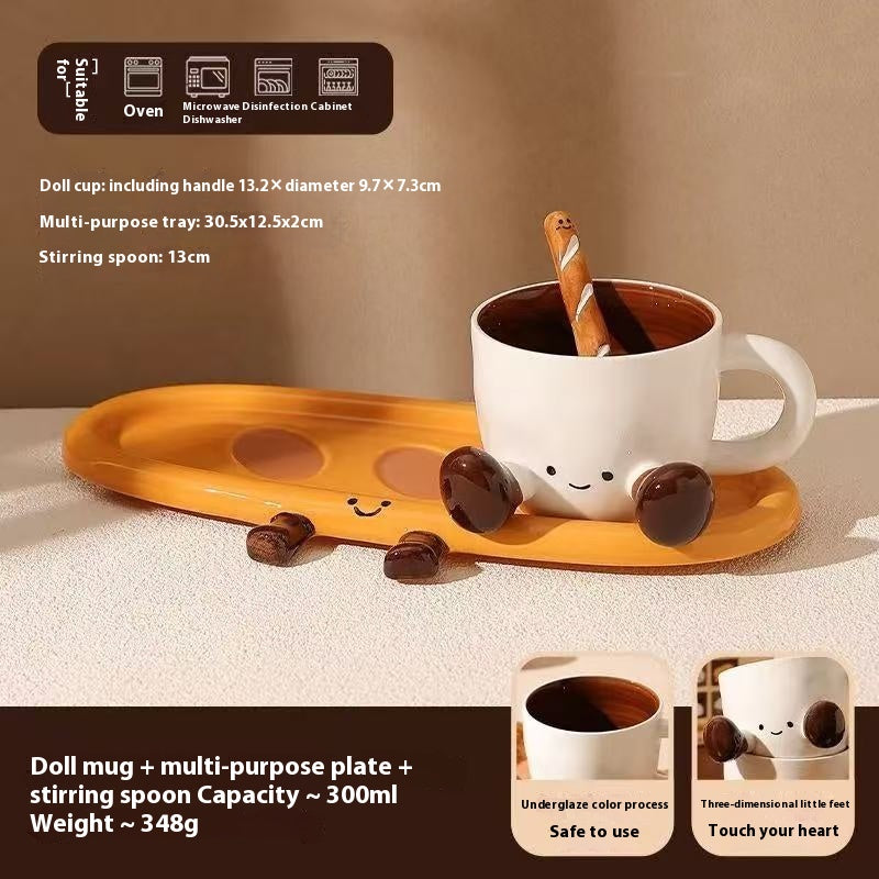 Bread doll mug plate + bread mixer
