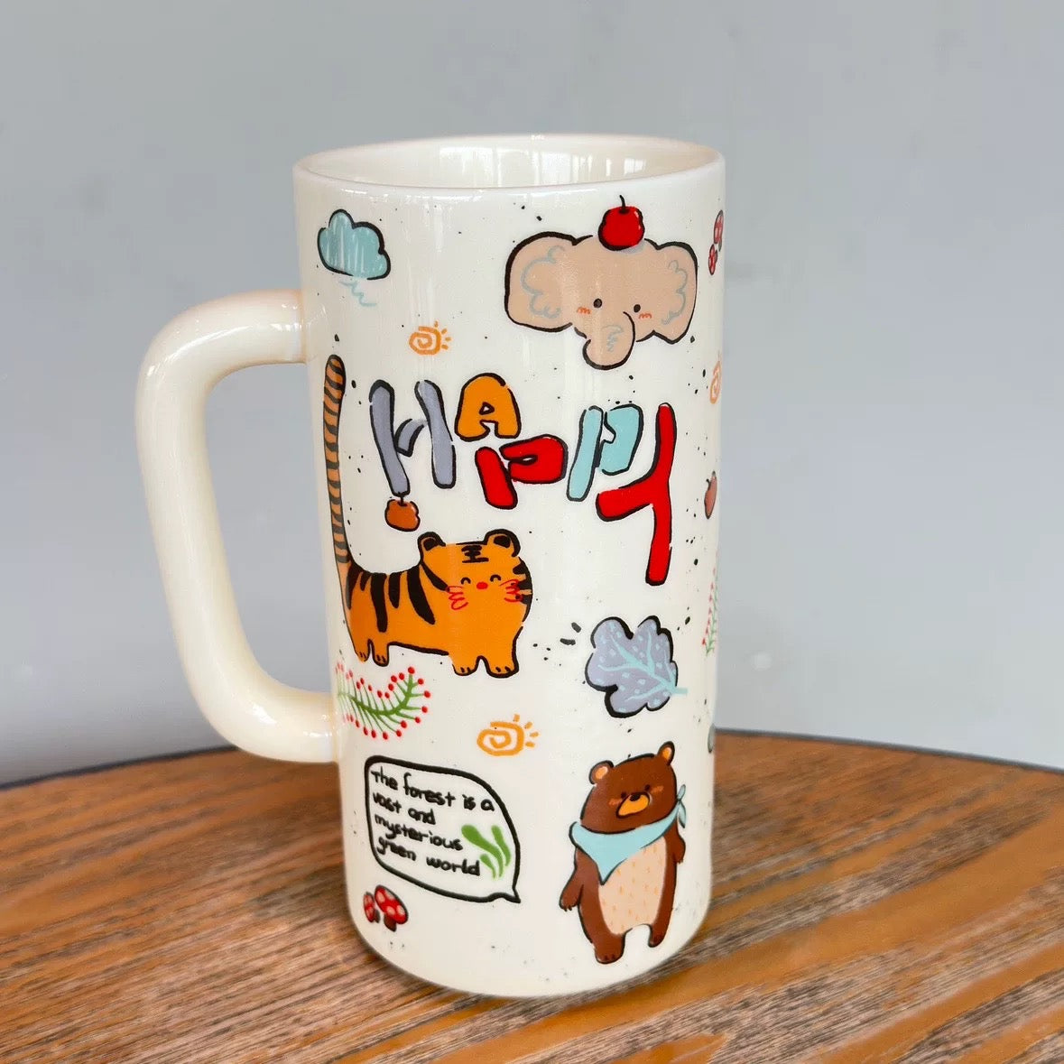 Large-capacity ceramic cups for animal parties