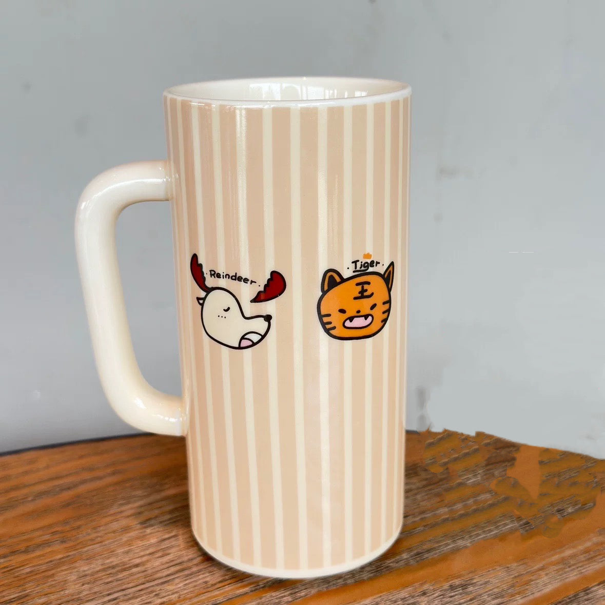 Large-capacity ceramic cups for animal parties