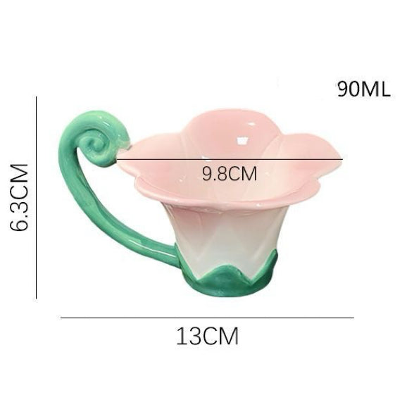 Creative morning glory mugs, espresso cups