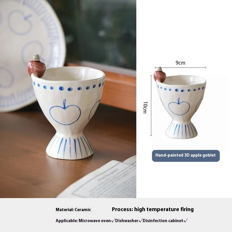 Japanese handmade apple ceramic tableware