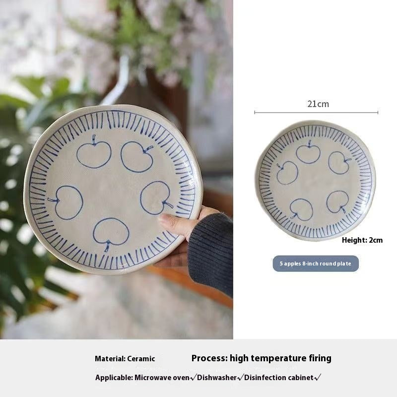 Japanese handmade apple ceramic tableware