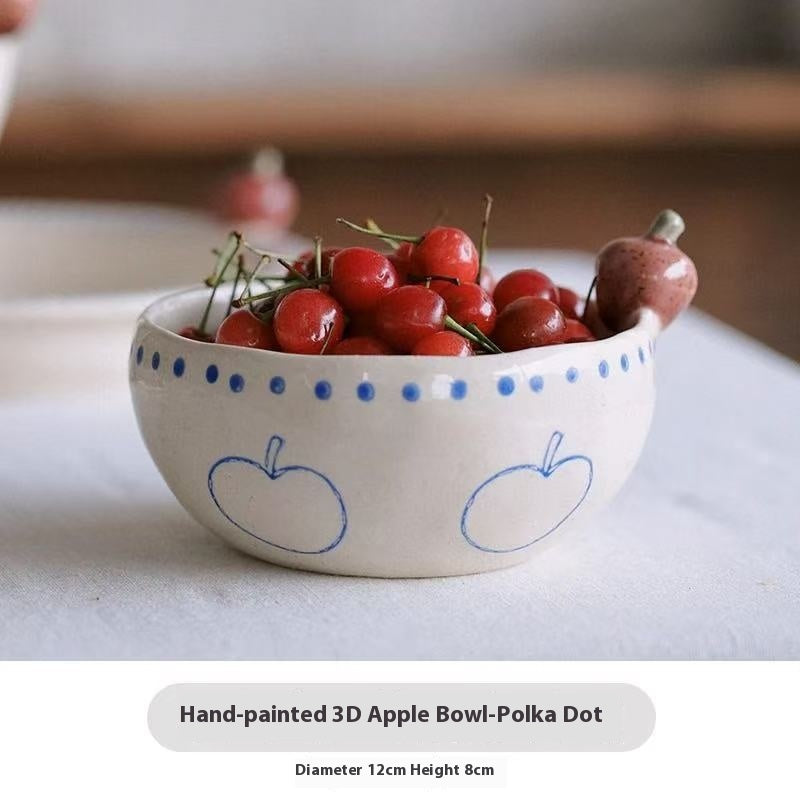 Japanese handmade apple ceramic tableware