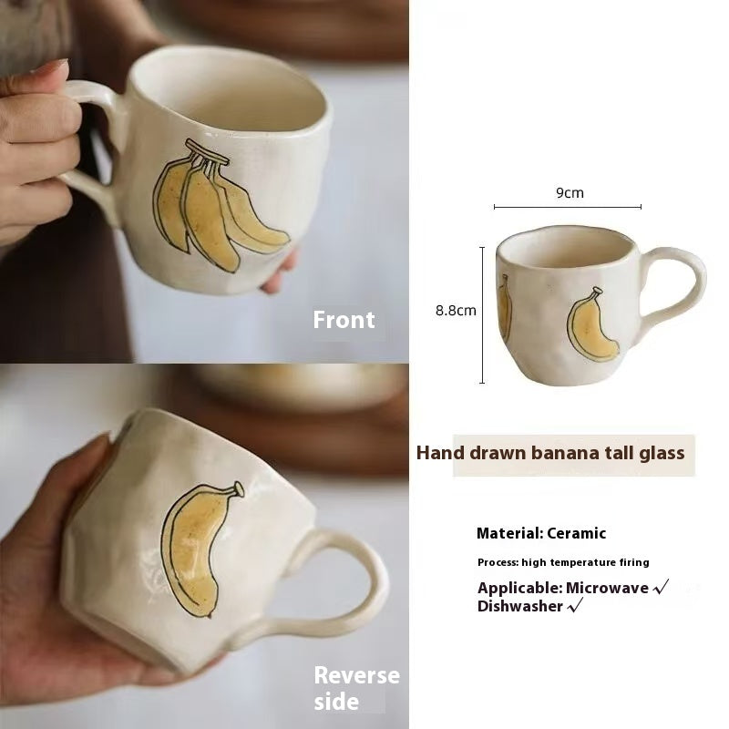 Handmade banana mug plate