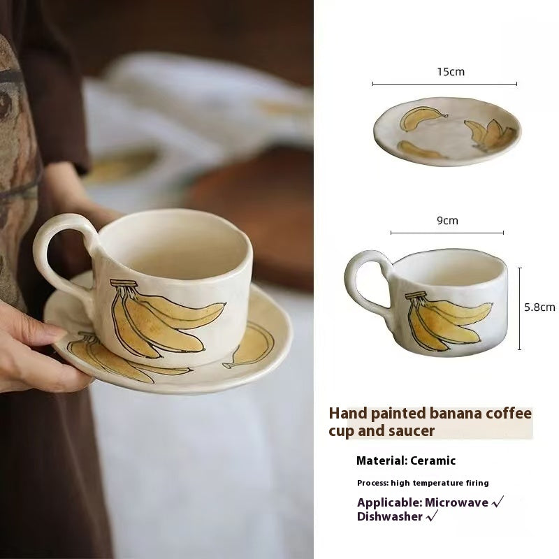 Handmade banana mug plate